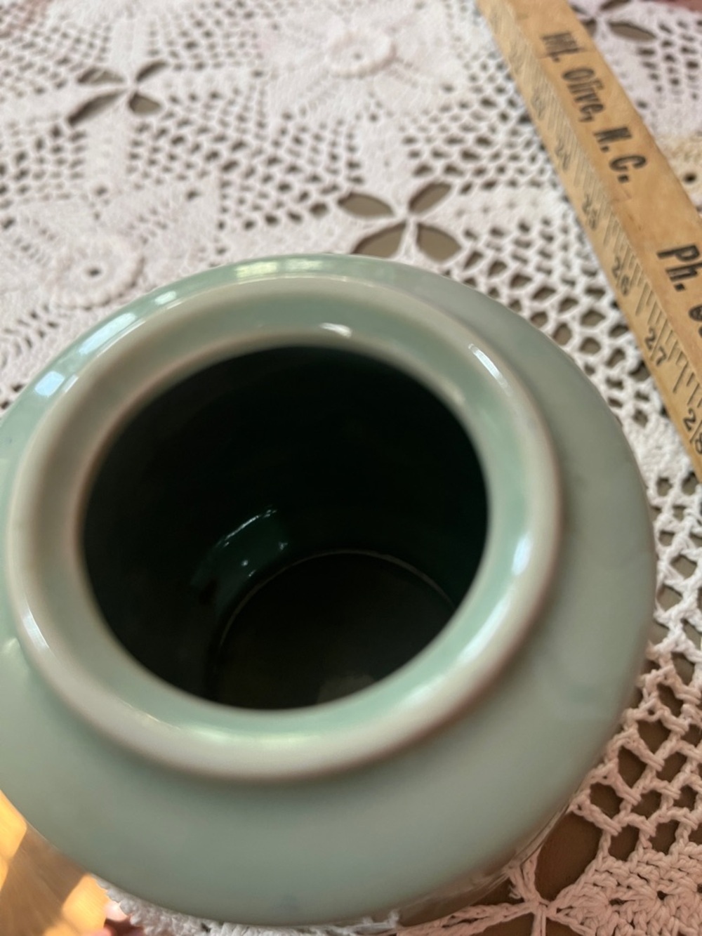 Vintage Celadon Goldfish China Sugar Bowl & Lid Dish, Made in China 2 AVL - Picture 4 of 5